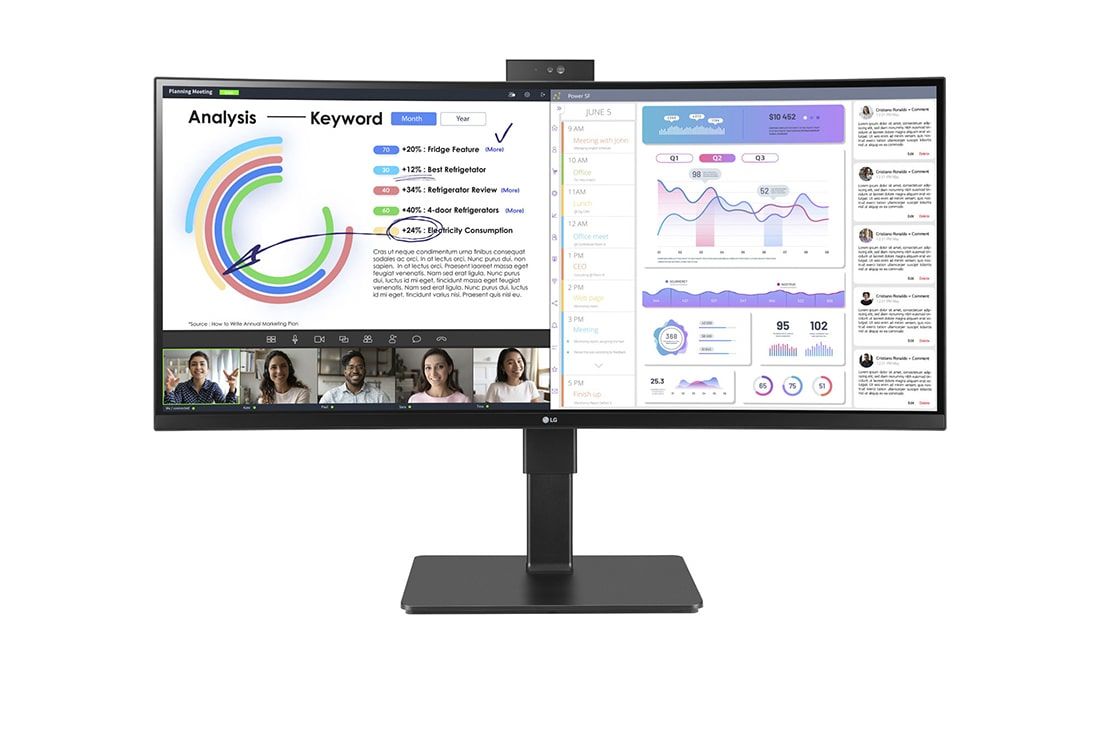 34   IPS BORDERLESS - CURVO -  WEBCAM FHD