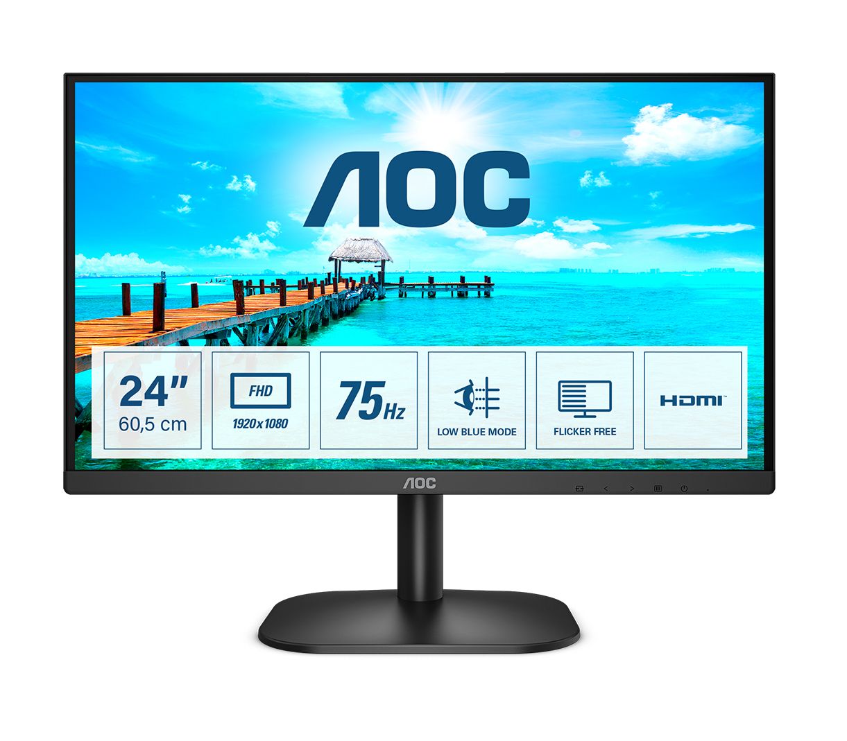 23,8 16:9 1920X1080 75HZ VA 250CD/M2 4MS VGA/HDMI