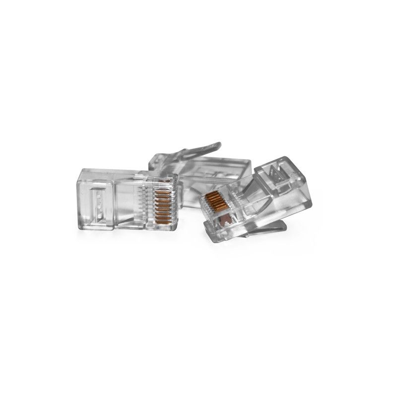 CONNETTORI TRASPARENTI RJ45 UTP 50 PZ. 8P8C