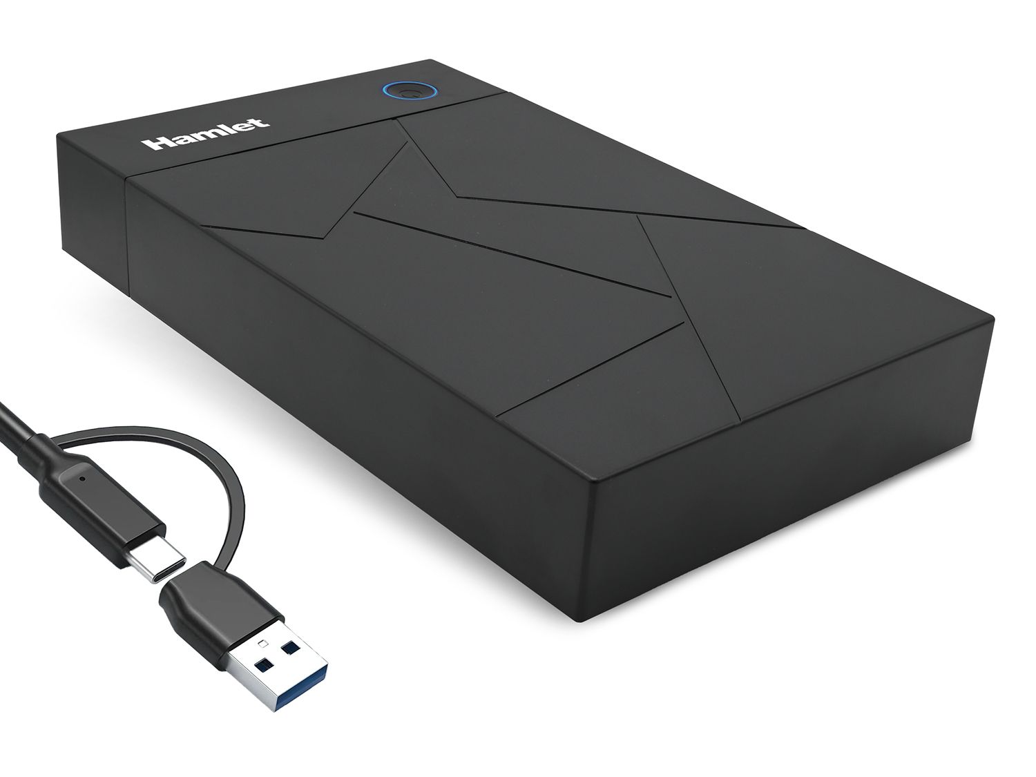 BOX HDD SATA 3,5 USB-C + USB-A CON ALIMENTATORE