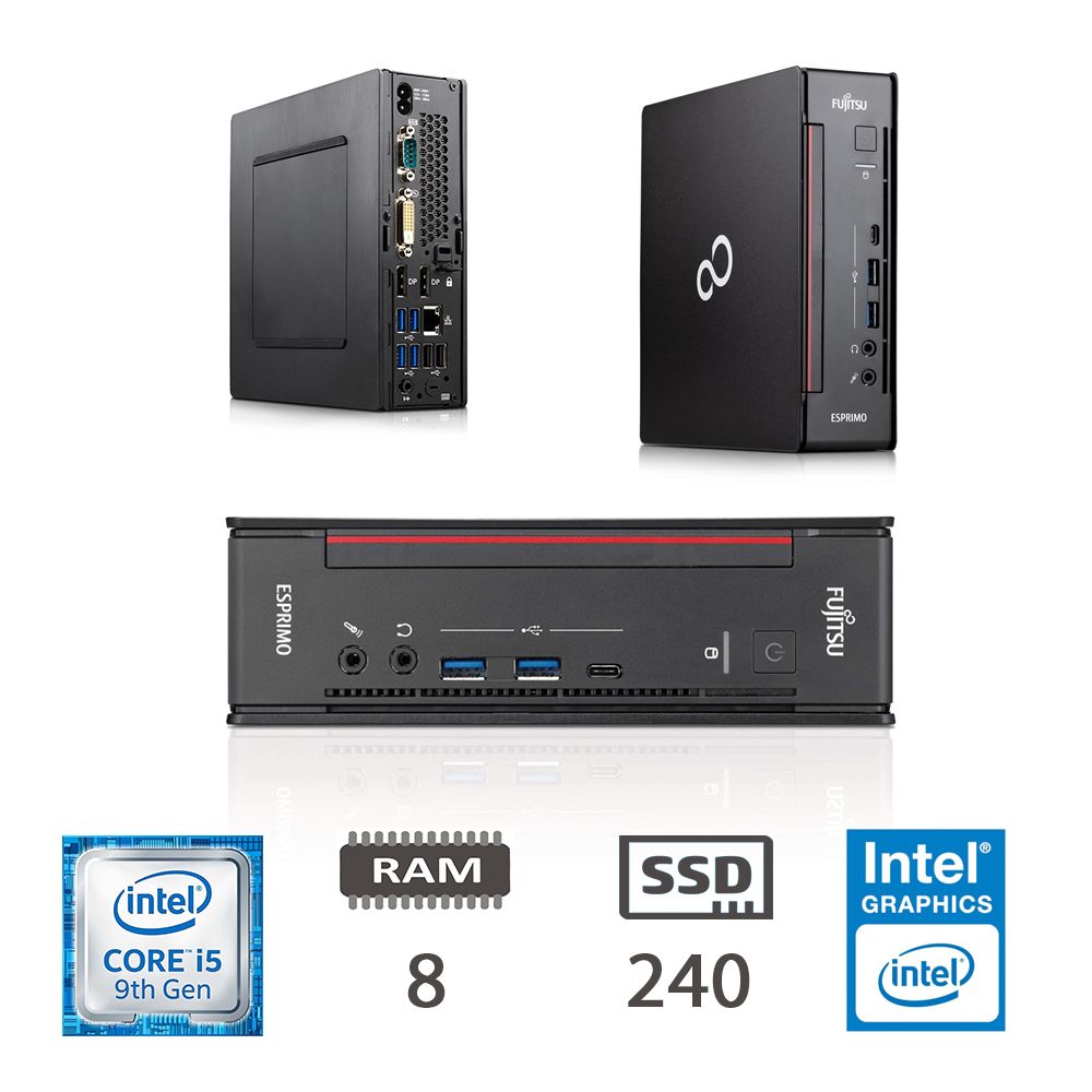 FUJITSU Q958 MINI - I5-9500/8/SSD240/W10P/2Y