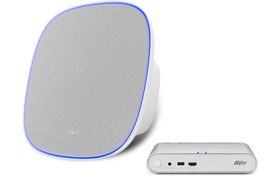 CEILING SPEAKERPHONE WITH CONNECTION HUB.