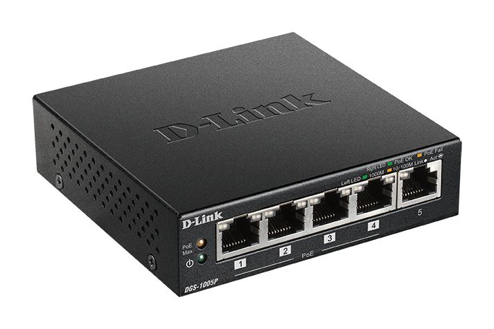 5-PORT DESKTOP GIGABIT POE+ SWITCH