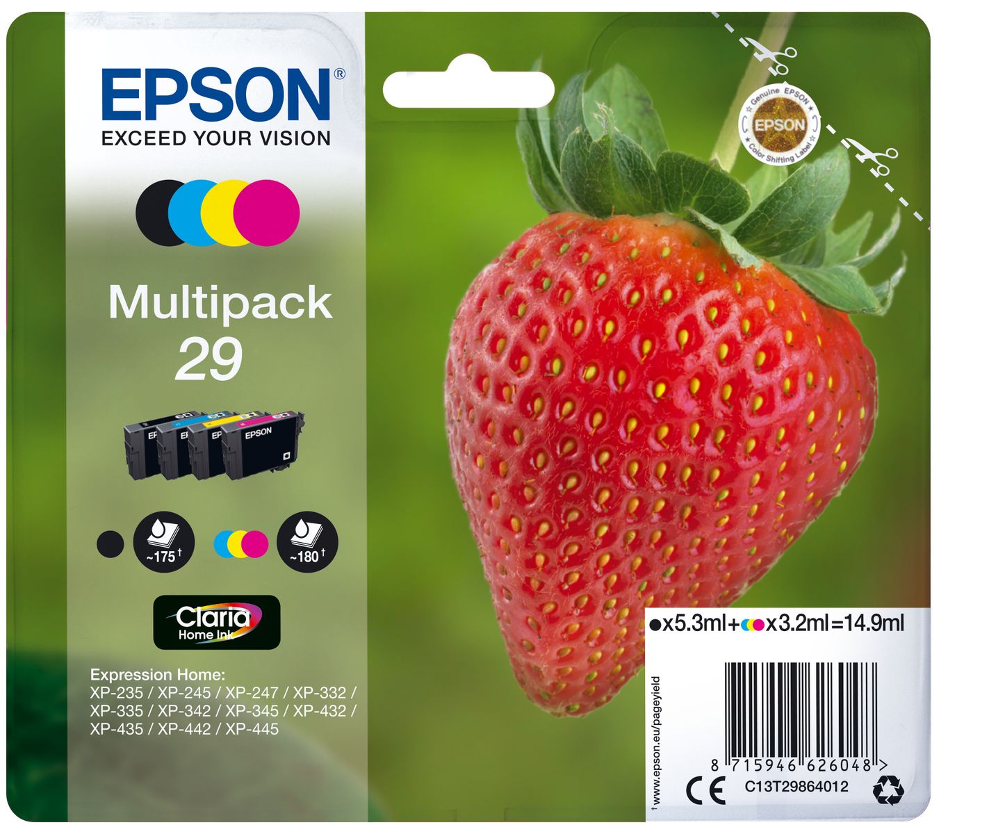 CARTUCCE 29 SERIE FRAGOLA MULTIPACK
