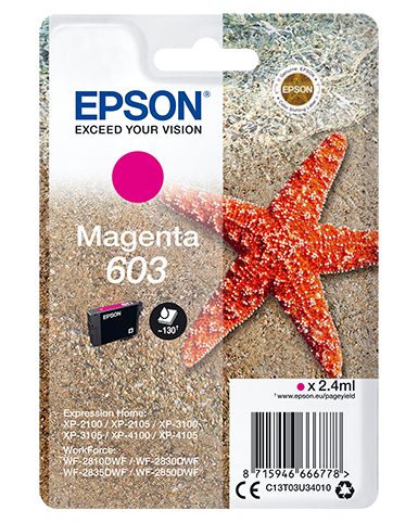 CARTUCCIA 603 SERIE STARFISH MAGENTA-130pag/2,4ml
