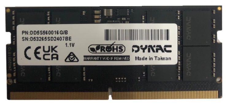 DRAM DDR5 16GB SODIMM 5600MHZ 46-46-46 1.1V