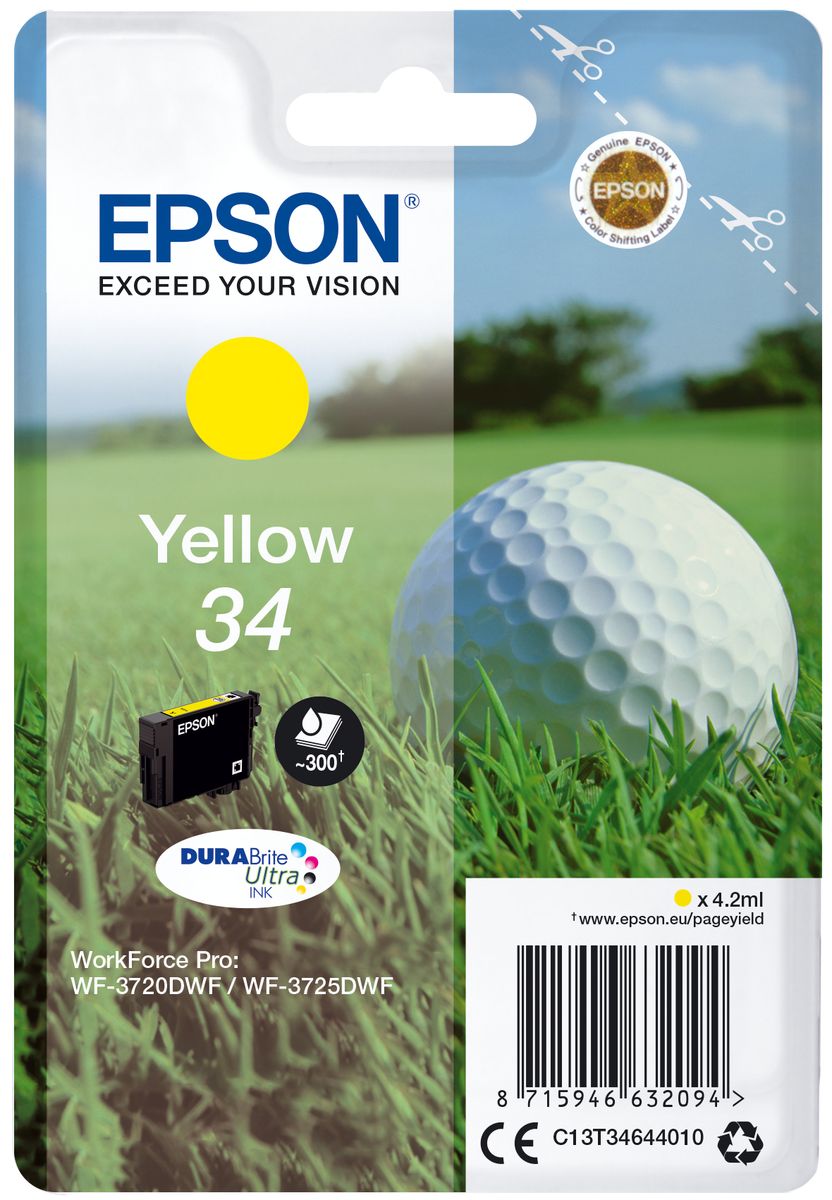 CARTUCCIA 34 SERIE GOLF GIALLO 300PAG/4,2ML
