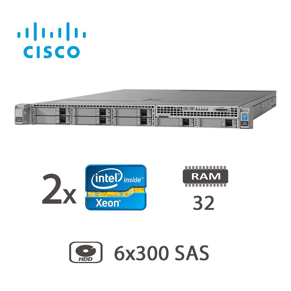 SERVER CISCO BE6000M - E5-2630V3/32/6XSAS300/2Y