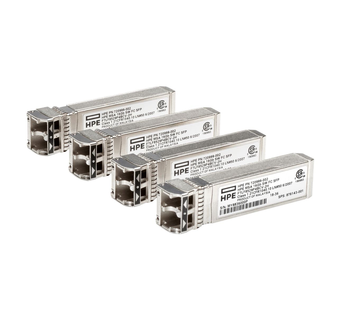 HPE MSA 16GB SW FC SFP 4PK XCVR