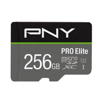 256GB PNY MICROSD PRO ELITE 100-90MB/S U3 A2 V30