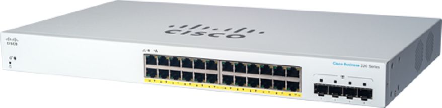 CBS220 SMART 24-PORT GE, POE, 4X1G SFP