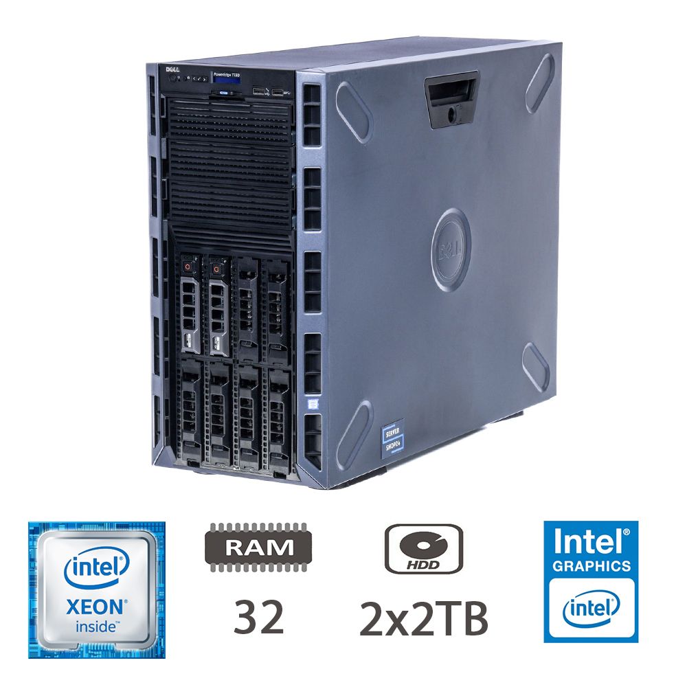 DELL T330 - XEON E3-1220V5/32/2X2TB/FREEDOS/3Y