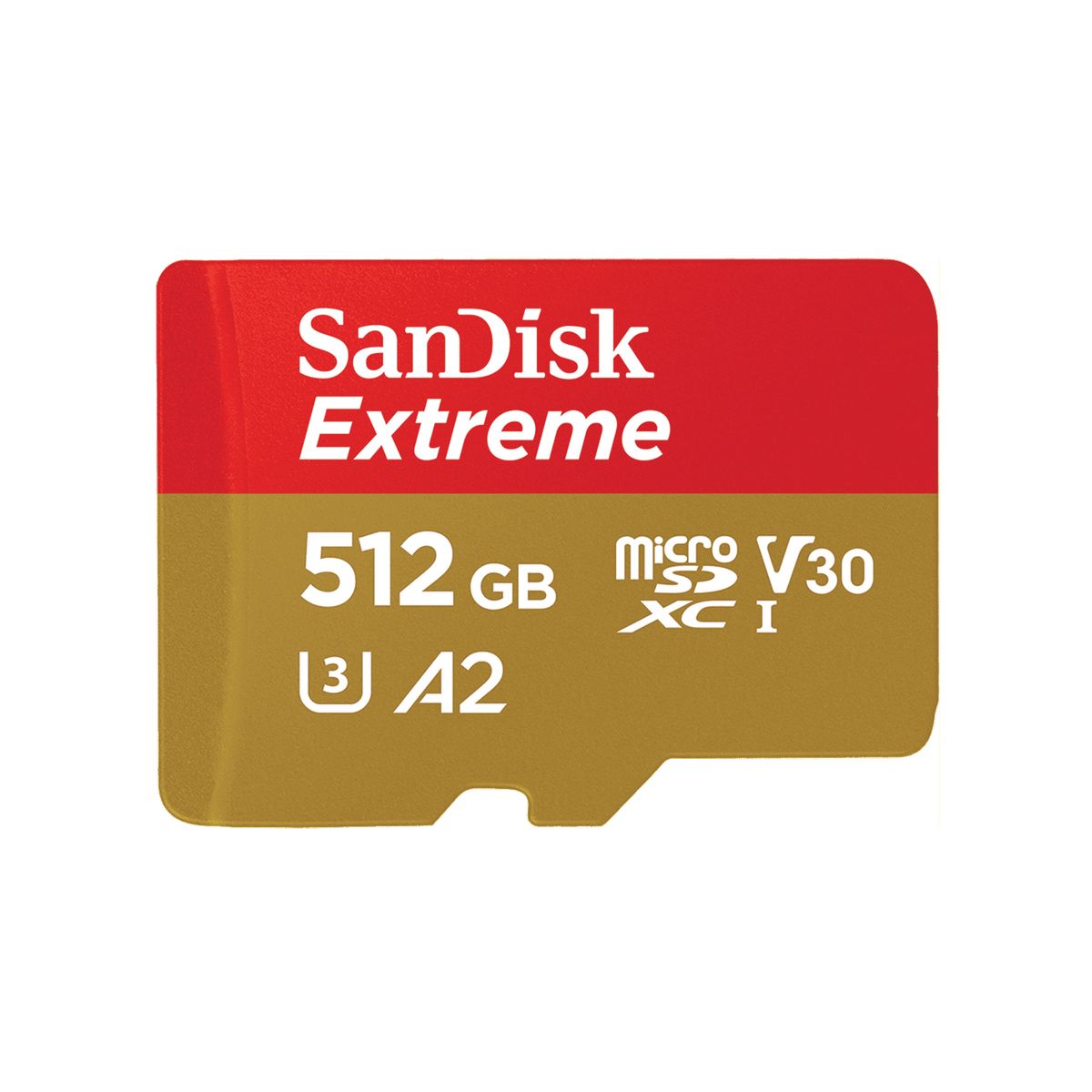 512GB EXTREME MICROSDXC 190MB/S A1 C10 V30 UHS-IU3