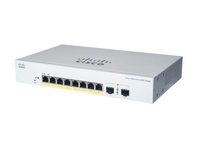 CBS220 SMART 8-PORT GE, POE, EXT PS, 2X1G SFP