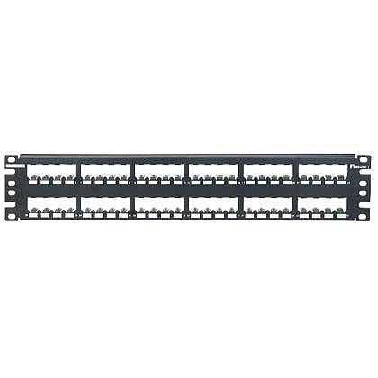 Patch Panel 48 Port Modular All Metal Black 2U