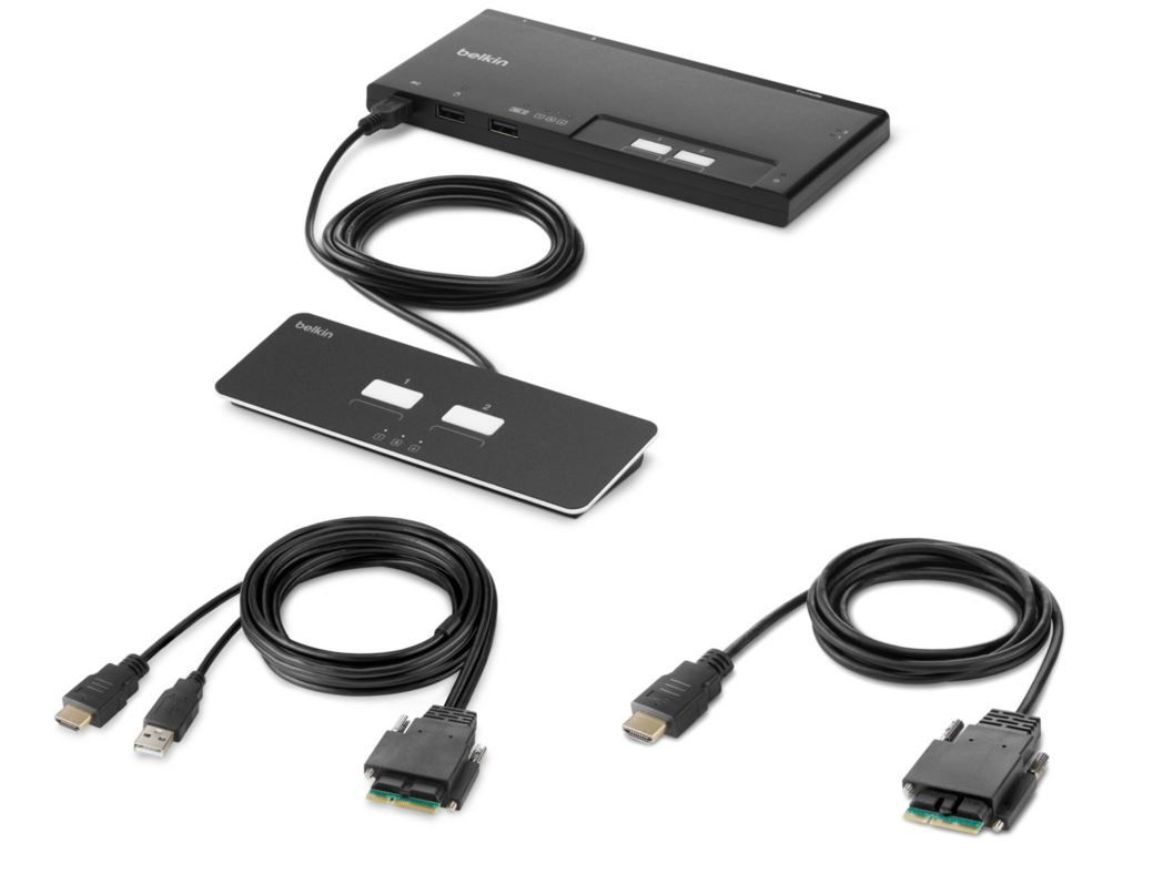 BELKIN 2-PORT SINGLE HEAD HDMI MODULAR SECURE KVM