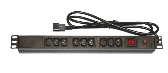 MULTIPRESA 9 PRESE FEM IEC C13 PER ARMADI RACK 19