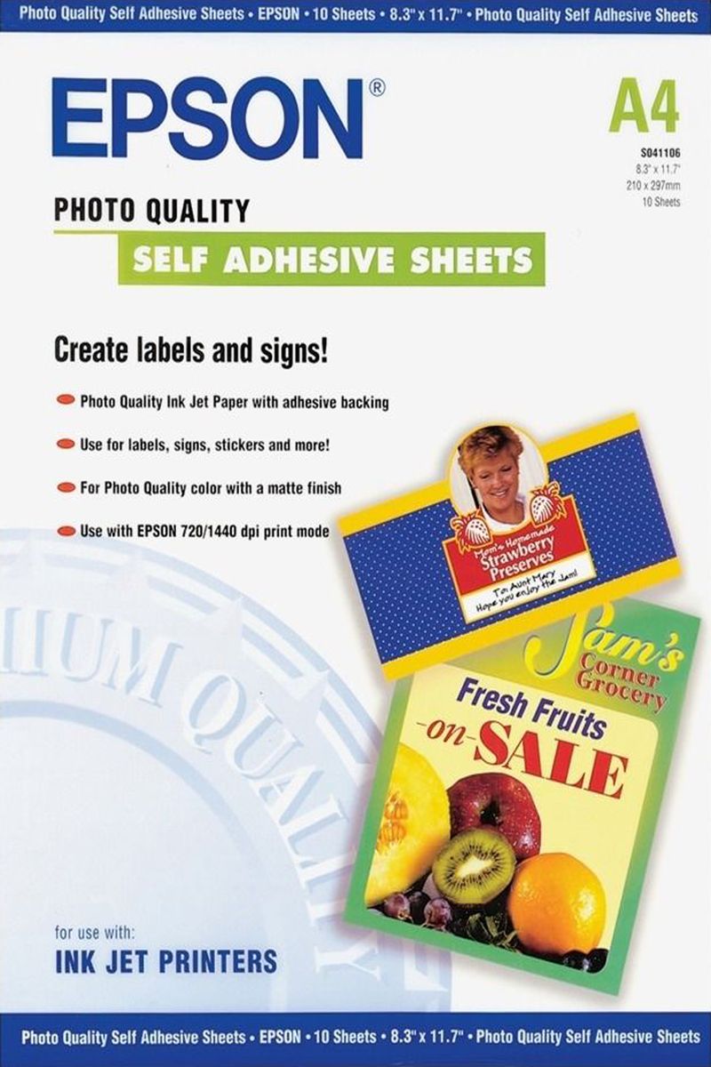 SELF-ADHESIVE PHOTO PAPER - A4 - 10 SHEETS