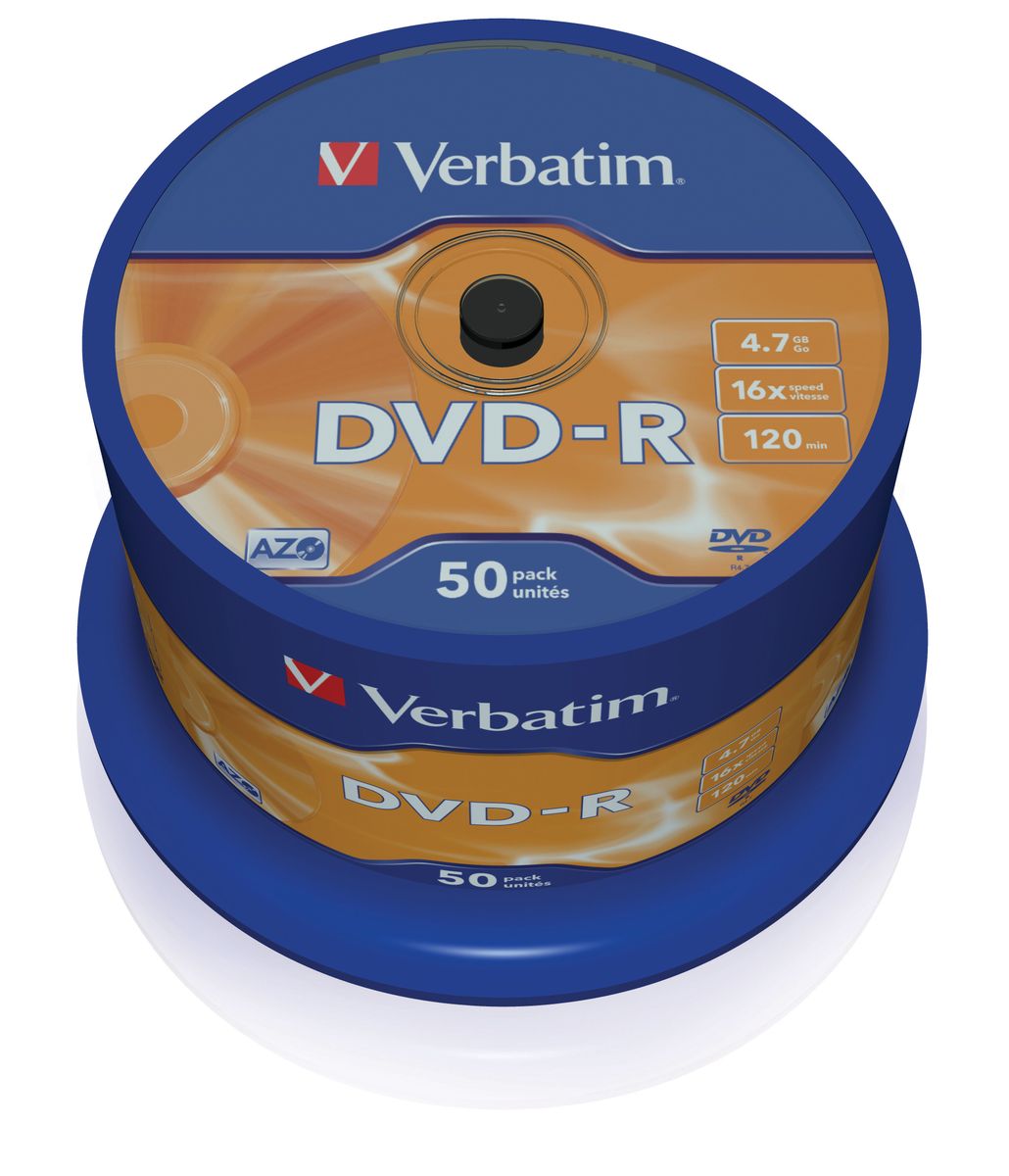 DVD-R AZO 4.7GB 16X MATT SILVER SURFACE (50 PACK)