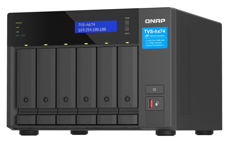 QNAP NAS 6-BAY QUTS HERO I5-12400 32GB 2X NVME