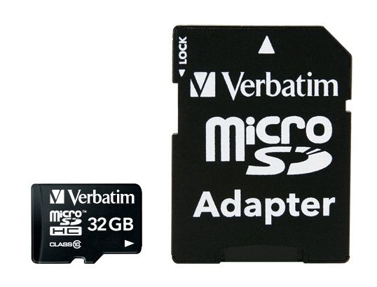 VERBATIM MICROSD 32GB C10/U1 WITH ADAPTER