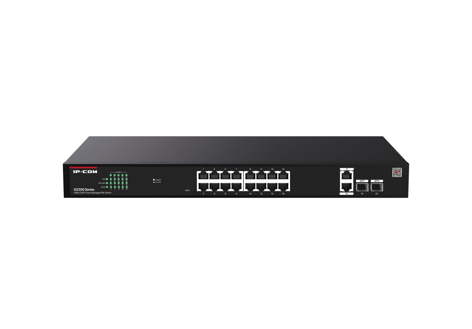 SWITCH POE MANAGED L2, 20 PORT, 16 POE, 2 SFP