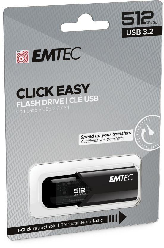 EMTEC B110 USB3.2 CLICK EASY 512GB NERA