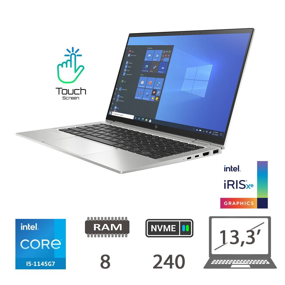 HP X360 1030 G8 TS I5-1145G7/16/NVME480/W11P/2Y