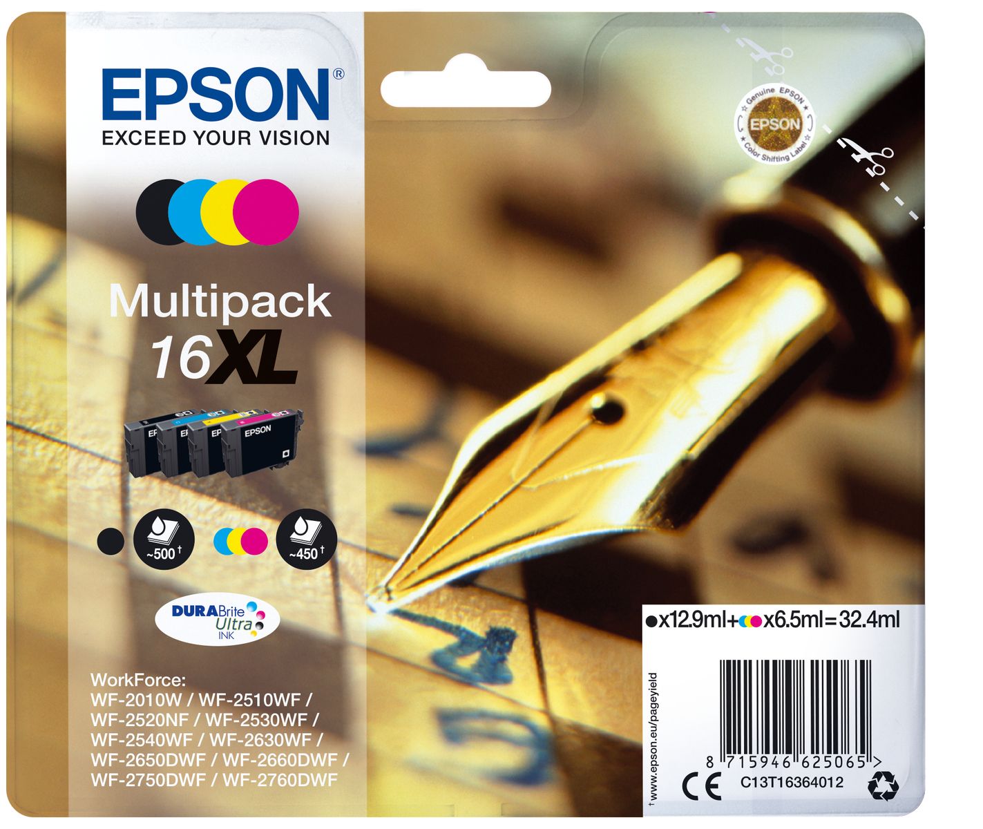 CARTUCCIA 16XL SERIE PENNA MULTIPACK