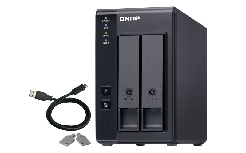 QNAP DAS 2 BAIE 3.5 SATA, 1 X USB 3.0 TYPE-C