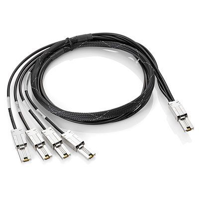 HP 2M EXT MINI-SAS TO 4X1 MINI-SAS CABLE