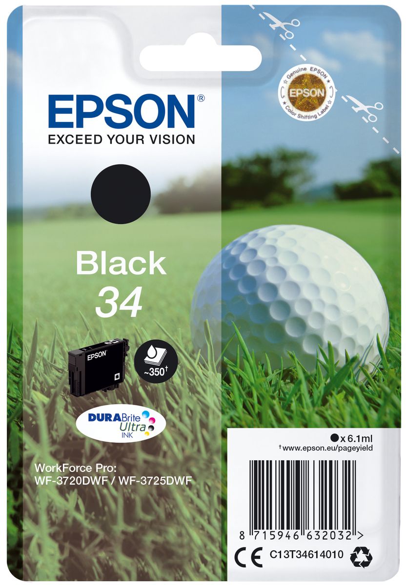 CARTUCCIA 34 SERIE GOLF NERO 350PAG/6,1ML