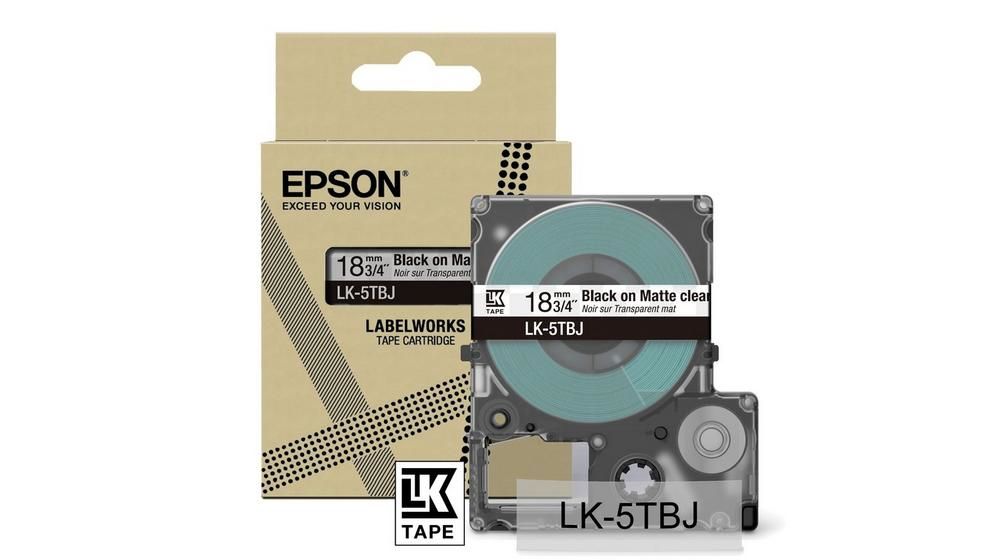 MATTE TAPE - CLEAR/BLACK 18MM(8M) - LK-5TBJ