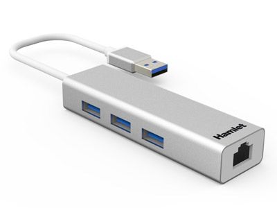 HUB 3 PORTE USB 3.0 + LAN RJ45