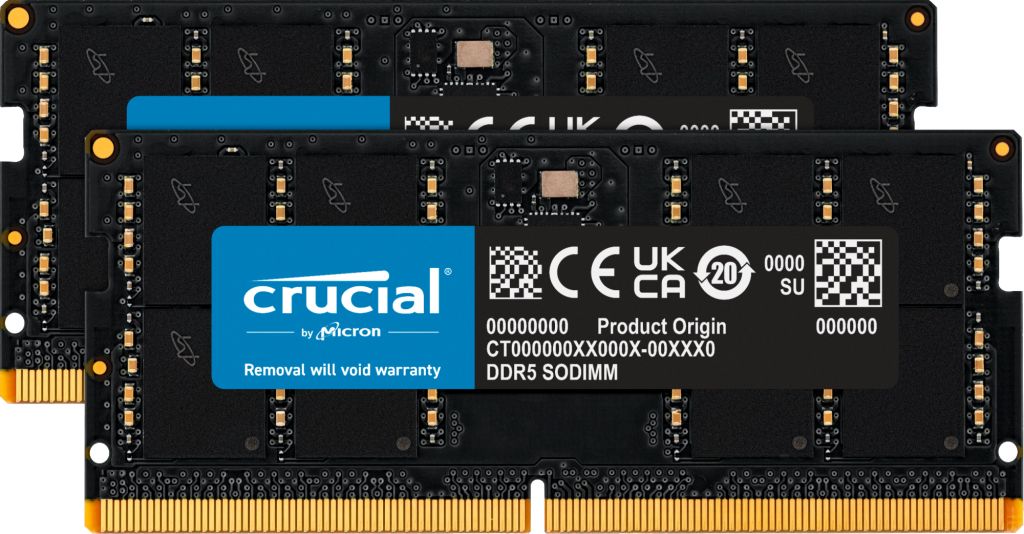 CRUCIAL 64GB DDR5-5600 SODIMM 2X32GB