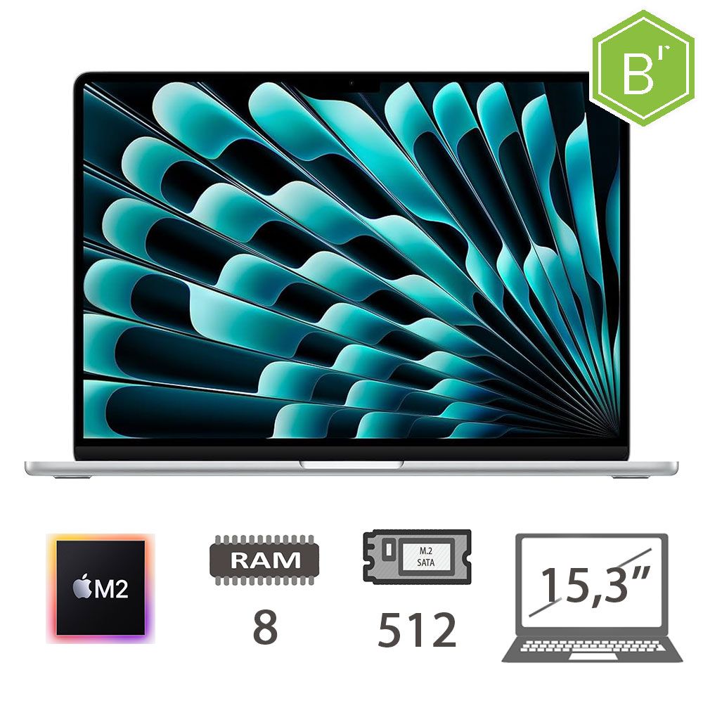 MBA 15,3 (2023)M2-8C CPU/8/512/10C GPU/SLV/2Y - B