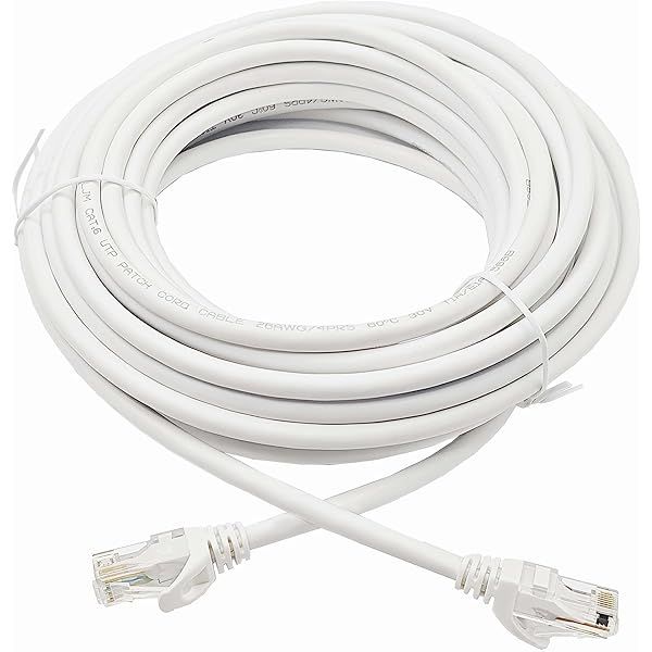 Patch cord Cat.6 UTP 26AWG mt.20 Bianco