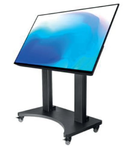 CARRELLO MOTORIZZATO SU RUOTE PER MONITOR TOUCHVIS