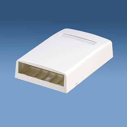 Surface mount box 4 porte Minicom White