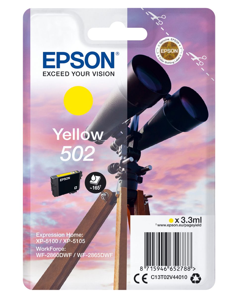 CARTUCCIA 502 SERIE BINOCOLO GIALLO 165PAG/3,3ML