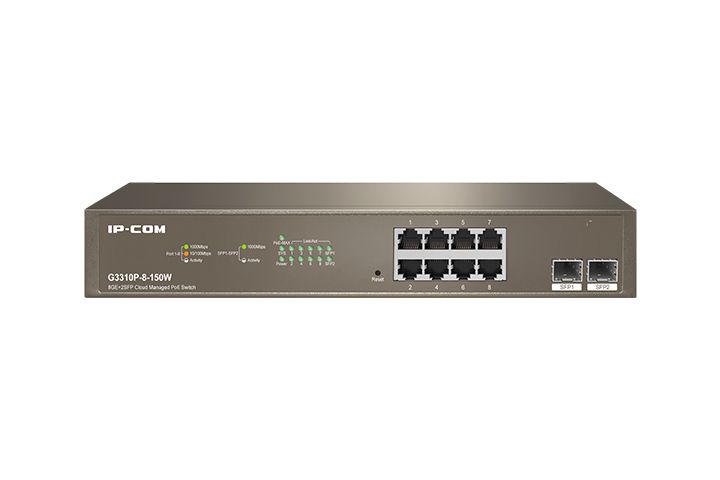 SWITCH POE MANAGED L2 10 PORT, 8 POE, 2 PORT SFP