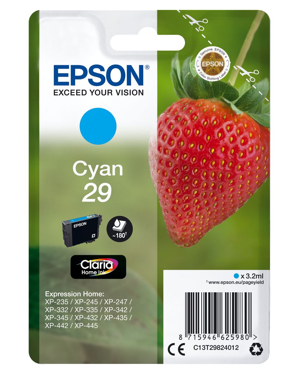 CARTUCCIA 29 SERIE FRAGOLA CIANO - 180PAG/3,2ML