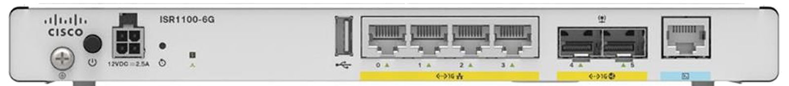 ISR1100 ROUTER, 4 GE LAN/WAN PORTS AND 2 SFP PORTS