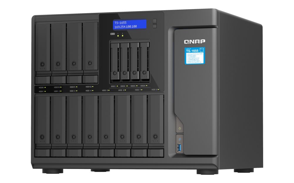 QNAP NAS QUTS HERO 12X3.5 + 4X2.5 BAY C5125 8GB