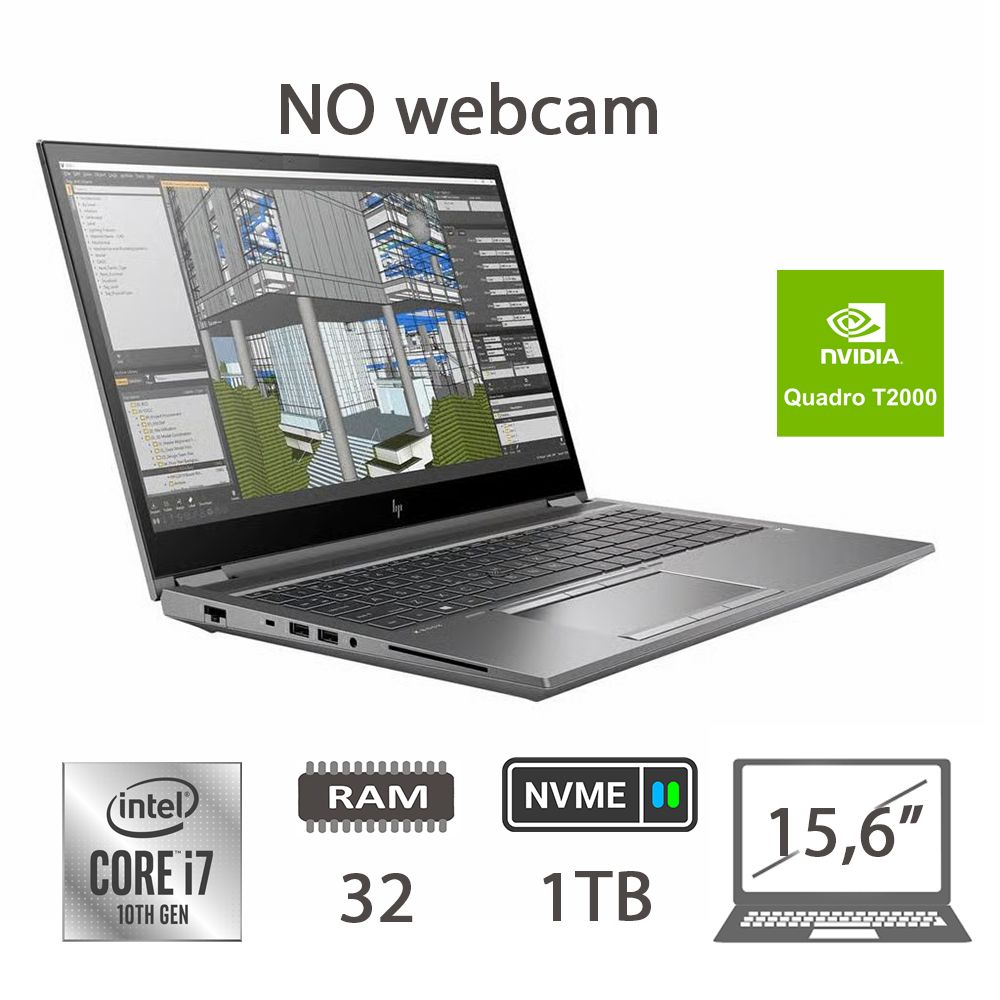 HP POWER 15 G7 I7-10850H/32/NVME1TB/W11P NO WEBCAM
