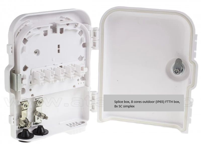 FTTH Outdoor box for 8 adaptors SC Simplex (IP65)