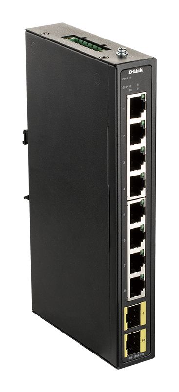 8-PORT GIGABIT INDUSTRIAL SWITCH INCLUDING 2 X 100