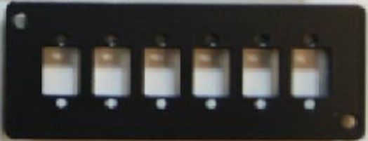 PLACCHETTA PER 6 CONNETTORI SC SIMPLEX NERO