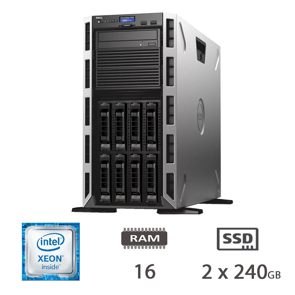 SERVER DELL T630 E5-2650V3/16/2X240SSD/2X750W/3Y