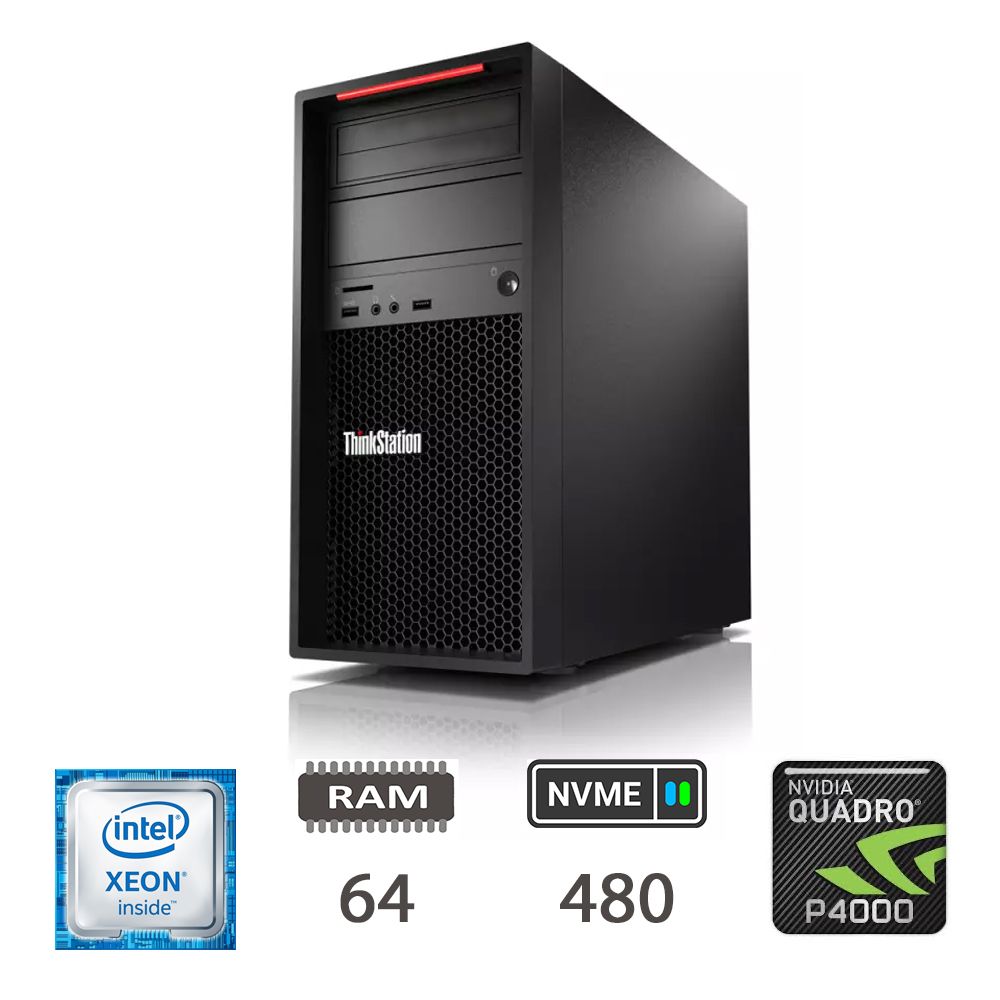 LENOVO P520 XEON W-2133/64/NVME480/P4000/W10P/2Y